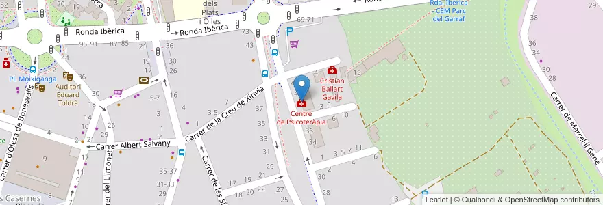 Mapa de ubicacion de Centre de Psicoteràpia en スペイン, カタルーニャ州, Barcelona, Garraf, Vilanova I La Geltrú.