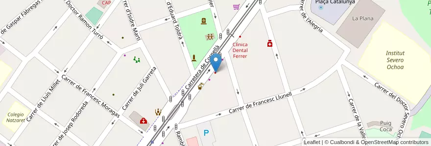 Mapa de ubicacion de Centre Dental Dr. Cahue en Испания, Каталония, Барселона, Баш-Льобрегат, Esplugues De Llobregat.