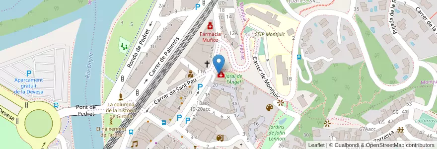 Mapa de ubicacion de CENTRE JOVE DE SALUT INTEGRAL en Spagna, Catalunya, Girona, Gironès, Girona.