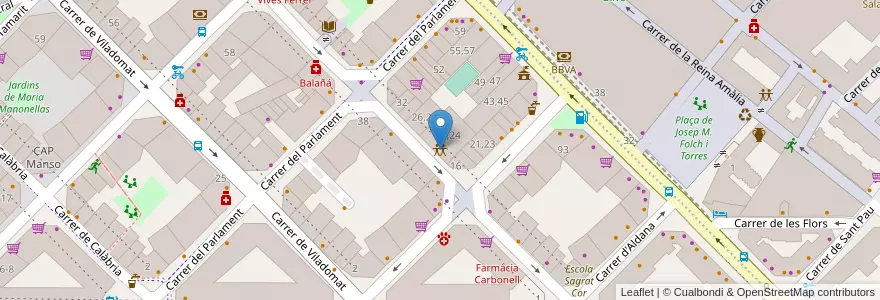Mapa de ubicacion de Centre LGTBI Barcelona en Испания, Каталония, Барселона, Барселонес, Барселона.