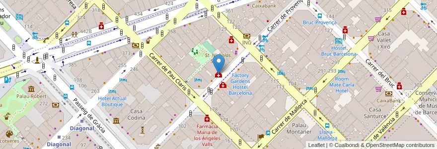 Mapa de ubicacion de Centre Medic Assistencial Catalonia en 西班牙, Catalunya, Barcelona, Barcelonès, Barcelona.