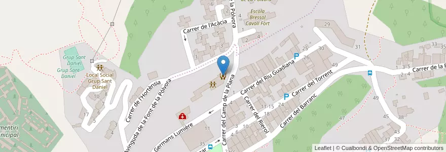Mapa de ubicacion de CENTRE OBERT SECTOR EST - ADOLESCENTS en Sepanyol, Catalunya, Girona, Gironès, Girona.