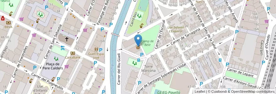 Mapa de ubicacion de Centre Obret Adolescents de Sant Narcís en Spain, Catalonia, Girona, Gironès, Girona.