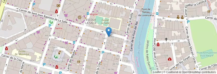 Mapa de ubicacion de Centre Públic de Formació d'Adults. en Spagna, Catalunya, Girona, Gironès, Girona.