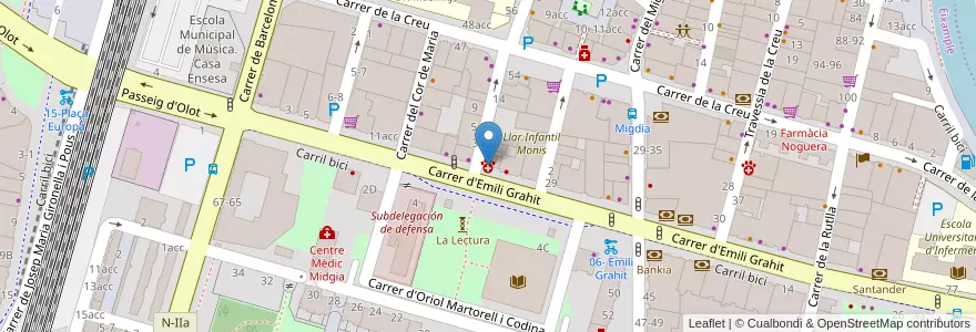Mapa de ubicacion de Centre Veterinari Girona en 스페인, Catalunya, 지로나, Gironès, 지로나.