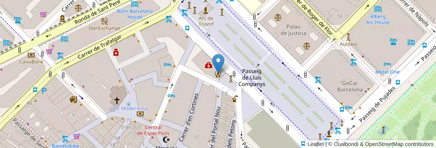 Mapa de ubicacion de Centres d’atenció i seguiment - Casc Antic en 스페인, Catalunya, Barcelona, Barcelonès, 바르셀로나.