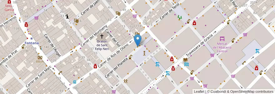 Mapa de ubicacion de Cèntric Cafè en 西班牙, Catalunya, Barcelona, Barcelonès, Barcelona.