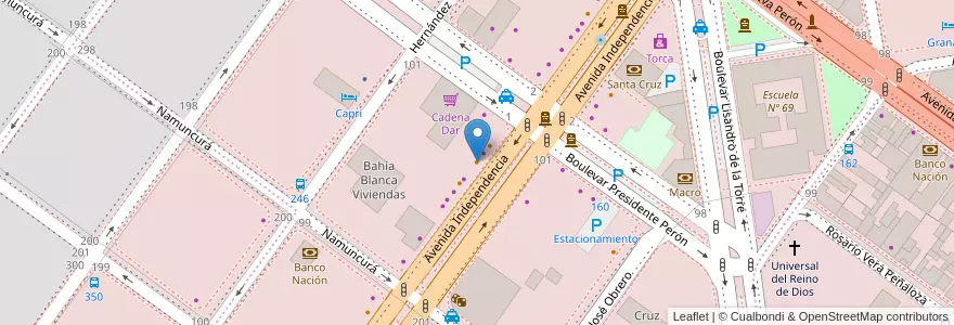 Mapa de ubicacion de Centro en الأرجنتين, محافظة سانتا كروز, تشيلي, Mercado De La Ciudad, Deseado, Caleta Olivia.