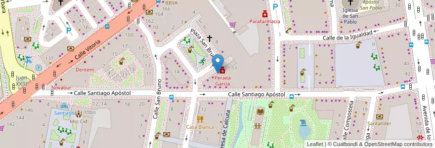 Mapa de ubicacion de Centro Académico de Idiomas en スペイン, カスティーリャ・イ・レオン州, Burgos, Alfoz De Burgos, Burgos.