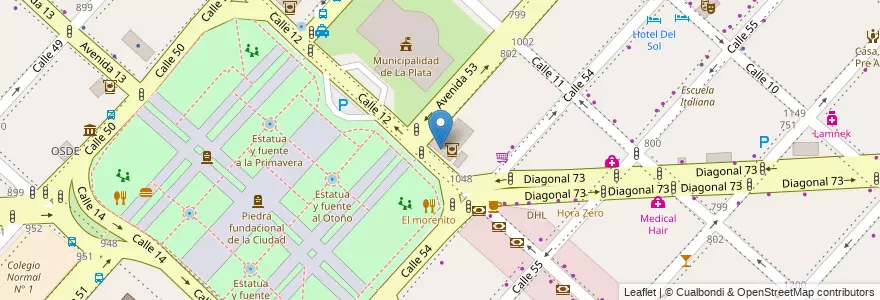 Mapa de ubicacion de Centro Administrativo Gubernamental - Torre 2, Casco Urbano en Argentina, Buenos Aires, Partido De La Plata, La Plata.