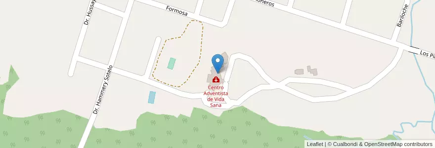 Mapa de ubicacion de Centro Adventista de Vida Sana en アルゼンチン, ミシオネス州, Departamento Leandro N. Alem, Municipio De Leandro N. Alem.