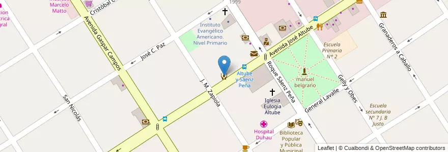 Mapa de ubicacion de Centro Ambruster en アルゼンチン, ブエノスアイレス州, Partido De José C. Paz.