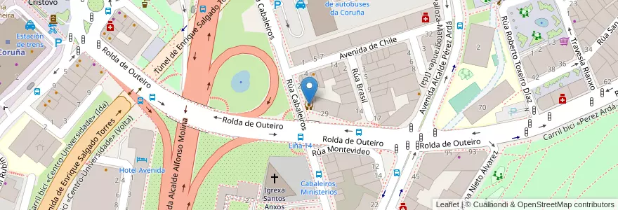 Mapa de ubicacion de Centro Asistencial Fremap en Spagna, Galizia, A Coruña, A Coruña, A Coruña.
