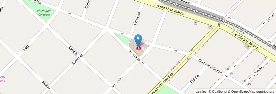 Mapa de ubicacion de Centro Asistencial Modelo Don Bosco en Аргентина, Буэнос-Айрес, Partido De Quilmes, Don Bosco, Bernal.