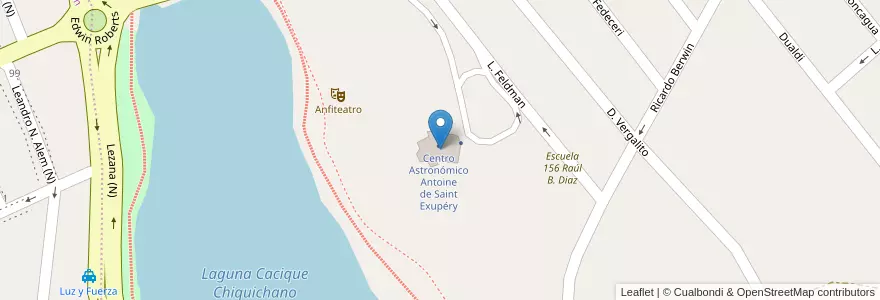 Mapa de ubicacion de Centro Astronómico Antoine de Saint Exupéry en Argentinien, Chubut, Trelew, Departamento Rawson.
