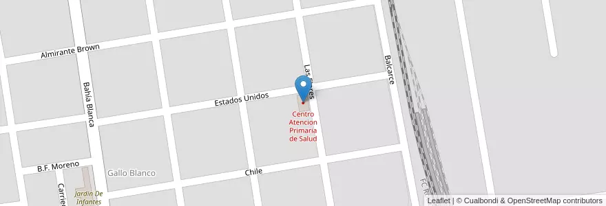 Mapa de ubicacion de Centro Atencion Primaria de Salud en アルゼンチン, ブエノスアイレス州, Partido De Chascomús, Chascomús.