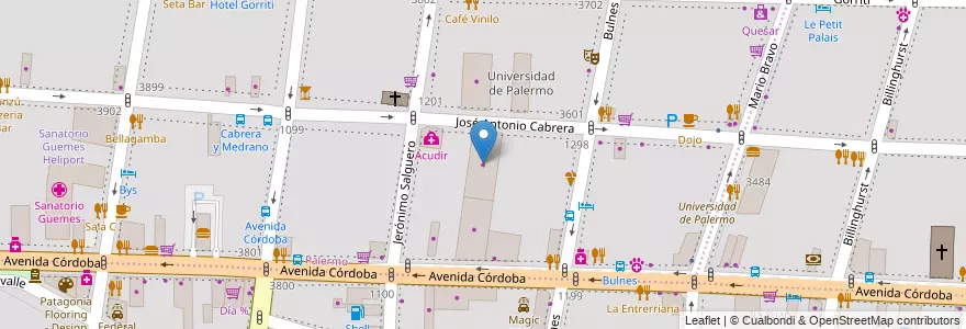 Mapa de ubicacion de Centro Automotores S.A., Palermo en アルゼンチン, Ciudad Autónoma De Buenos Aires, ブエノスアイレス.