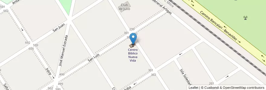 Mapa de ubicacion de Centro Bíblico Nueva Vida en Argentinien, Provinz Buenos Aires, Partido De Tigre, Troncos Del Talar.