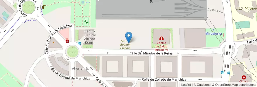 Mapa de ubicacion de Centro Bobath de Formación Profesional en إسبانيا, منطقة مدريد, منطقة مدريد, Área Metropolitana De Madrid Y Corredor Del Henares, مدريد.