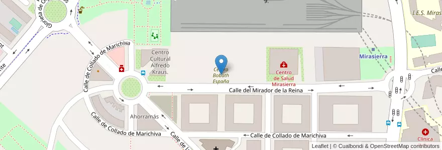 Mapa de ubicacion de Centro Bobath España en Spanien, Autonome Gemeinschaft Madrid, Autonome Gemeinschaft Madrid, Área Metropolitana De Madrid Y Corredor Del Henares, Madrid.
