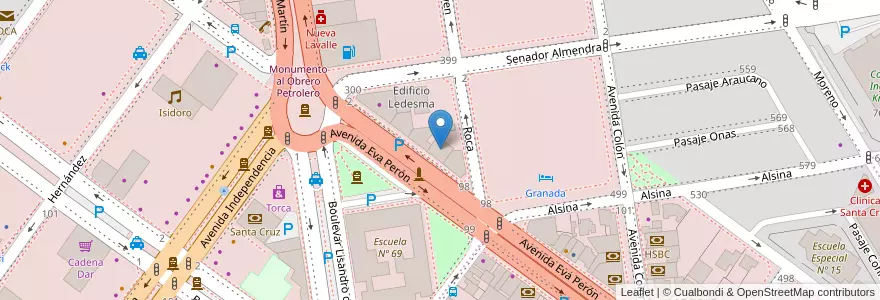 Mapa de ubicacion de Centro Catamarqueño en 아르헨티나, 산타크루스주, 칠레, Mercado De La Ciudad, Deseado, Caleta Olivia.