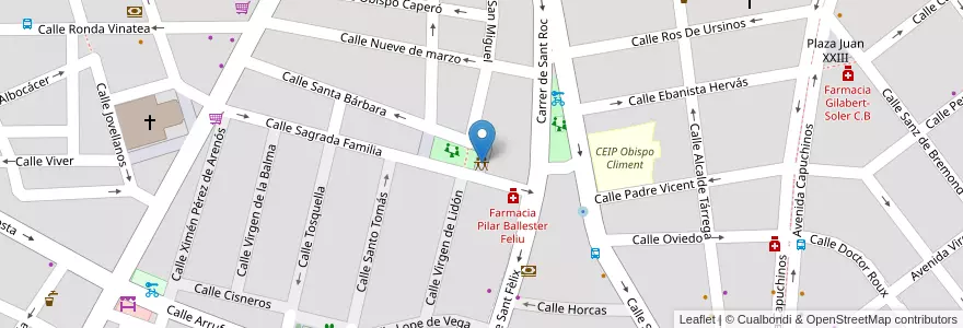 Mapa de ubicacion de Centro Cívico Sagrada Familia en Испания, Валенсия, Кастельон, La Plana Alta, Кастельон-Де-Ла-Плана.