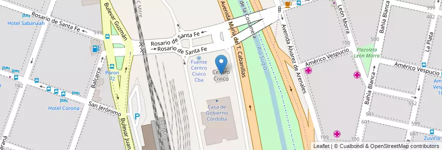 Mapa de ubicacion de Centro Civico en Argentinië, Córdoba, Departamento Capital, Pedanía Capital, Córdoba, Municipio De Córdoba.