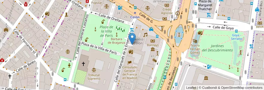 Mapa de ubicacion de Centro Colón en Испания, Мадрид, Мадрид, Área Metropolitana De Madrid Y Corredor Del Henares, Мадрид.