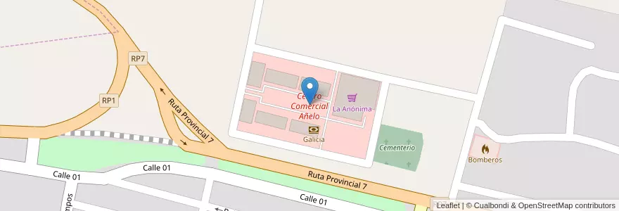 Mapa de ubicacion de Centro Comercial Añelo en الأرجنتين, تشيلي, نيوكوين, Departamento Añelo, Añelo, Añelo.