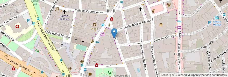 Mapa de ubicacion de Centro Comercial La Paloma en España, Comunidad De Madrid, Comunidad De Madrid, Área Metropolitana De Madrid Y Corredor Del Henares, Madrid.