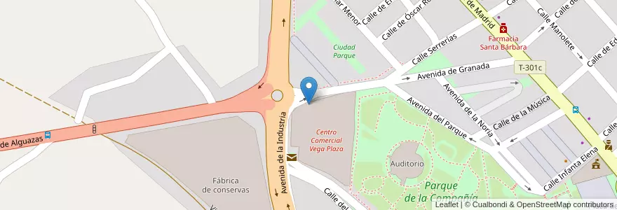 Mapa de ubicacion de Centro comercial Vega Plaza en スペイン, ムルシア州, ムルシア州, Vega Media Del Segura, Molina De Segura.