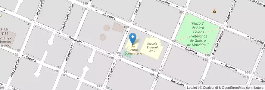 Mapa de ubicacion de Centro Comunitario en アルゼンチン, チリ, サンタクルス州, Pico Truncado, Deseado, Pico Truncado.