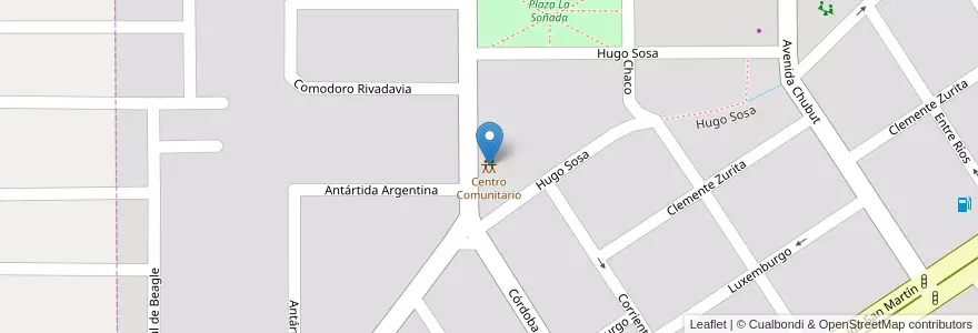 Mapa de ubicacion de Centro Comunitario en الأرجنتين, تشيلي, ريو نيغرو, Catriel, Departamento General Roca.