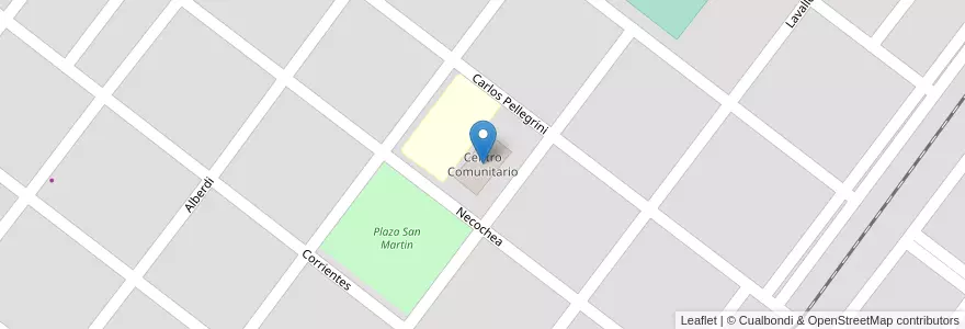 Mapa de ubicacion de Centro Comunitario en アルゼンチン, チャコ州, Departamento General Belgrano, Municipio De Corzuela, Corzuela.