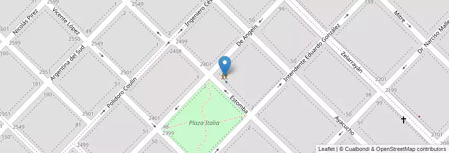 Mapa de ubicacion de Centro Comunitario San Roque en Arjantin, Buenos Aires, Partido De Bahía Blanca, Bahía Blanca.