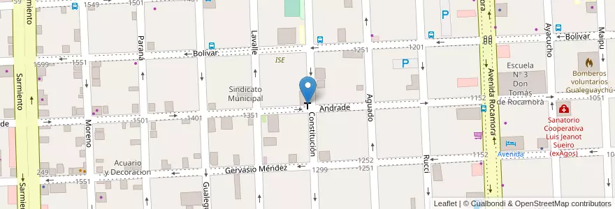 Mapa de ubicacion de Centro Cristiano Filadelfia en Аргентина, Междуречье, Departamento Gualeguaychú, Gualeguaychú, Gualeguaychú, Distrito Costa Uruguay Sur.