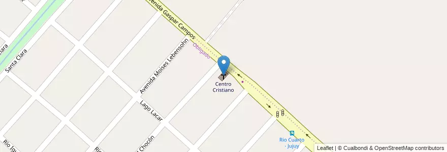 Mapa de ubicacion de Centro Cristiano en 阿根廷, 布宜诺斯艾利斯省, Partido De San Miguel, Bella Vista.