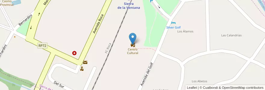 Mapa de ubicacion de Centro Cultural en الأرجنتين, بوينس آيرس, Partido De Tornquist.