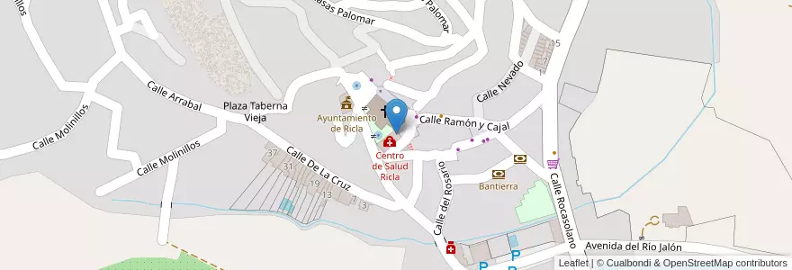 Mapa de ubicacion de Centro Cultural en 스페인, Aragón, 사라고사, Valdejalón, Ricla.