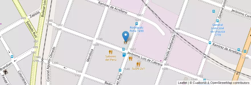 Mapa de ubicacion de Centro Cultural Alta Córdoba. "Efraín U. Bischoff" en アルゼンチン, コルドバ州, Departamento Capital, Pedanía Capital, Córdoba, Municipio De Córdoba.