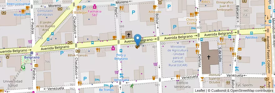 Mapa de ubicacion de Centro Cultural Brasil-Argentina, Montserrat en Argentina, Ciudad Autónoma De Buenos Aires, Comuna 1, Buenos Aires.