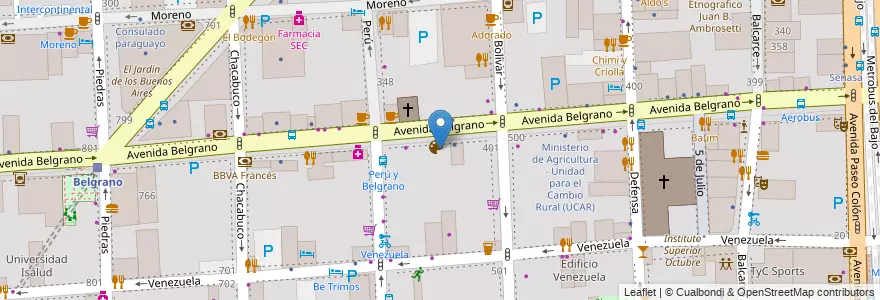 Mapa de ubicacion de Centro Cultural Brasil - Argentina, Montserrat en アルゼンチン, Ciudad Autónoma De Buenos Aires, Comuna 1, ブエノスアイレス.