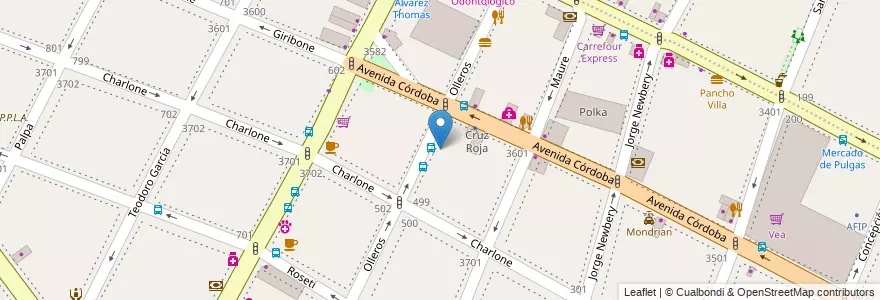 Mapa de ubicacion de Centro Cultural Carlos Gardel, Chacarita en Argentina, Autonomous City Of Buenos Aires, Autonomous City Of Buenos Aires, Comuna 15.