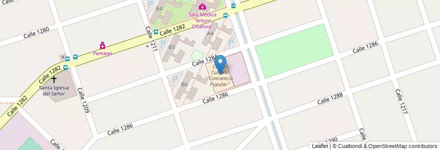 Mapa de ubicacion de Centro Cultural "Conciencia Popular" en Arjantin, Buenos Aires, Partido De Florencio Varela, Ingeniero Juan Allan.