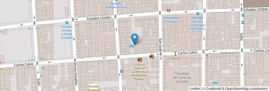 Mapa de ubicacion de Centro Cultural, Constitucion en 阿根廷, Ciudad Autónoma De Buenos Aires, Comuna 1, 布宜诺斯艾利斯.