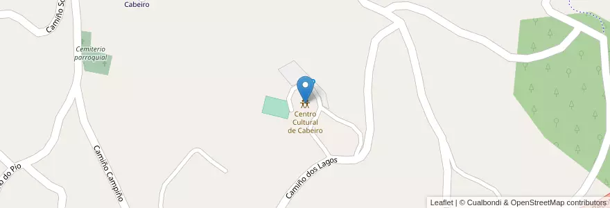Mapa de ubicacion de Centro Cultural de Cabeiro en スペイン, ガリシア州, Pontevedra, Vigo, Redondela.