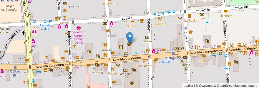 Mapa de ubicacion de Centro Cultural de la Cooperación Floreal Gorini, San Nicolas en Argentinien, Ciudad Autónoma De Buenos Aires, Comuna 1, Buenos Aires.