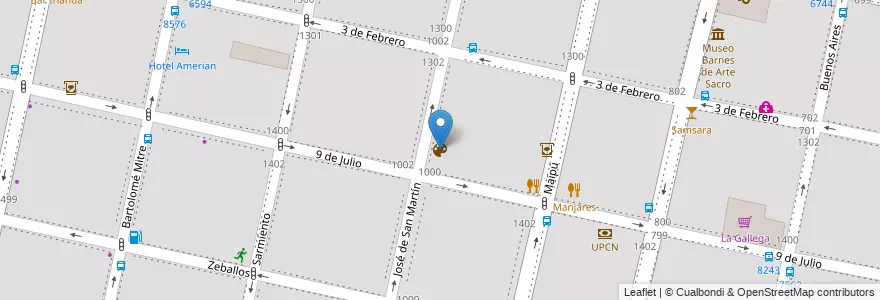 Mapa de ubicacion de Centro Cultural de la Cooperación Rosario en アルゼンチン, サンタフェ州, Departamento Rosario, Municipio De Rosario, ロサリオ.