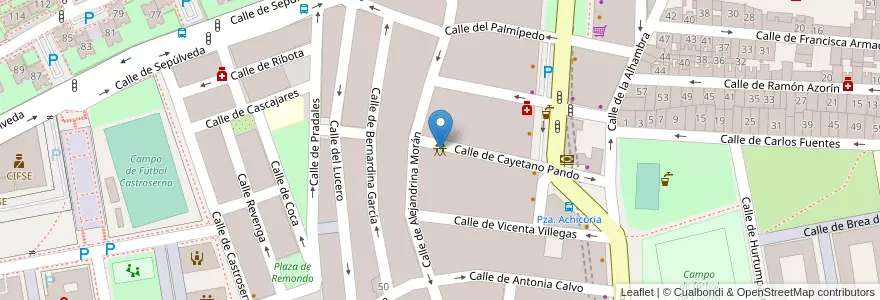 Mapa de ubicacion de Centro Cultural de la Mujer en Sepanyol, Comunidad De Madrid, Comunidad De Madrid, Área Metropolitana De Madrid Y Corredor Del Henares, Madrid.