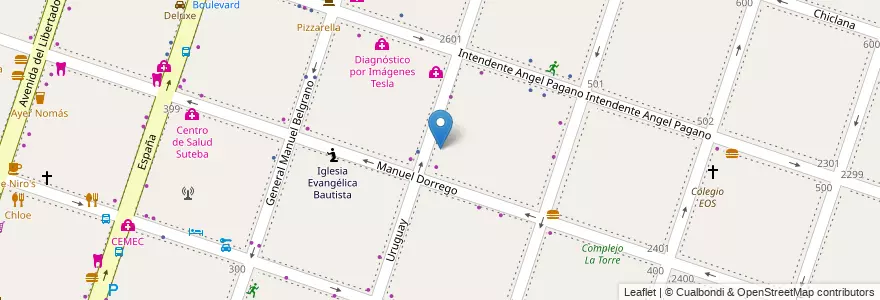 Mapa de ubicacion de Centro Cultural El Hormiguero en アルゼンチン, ブエノスアイレス州, Partido De Moreno, Moreno.